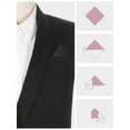 thumbnail image 3 of INSPIRE CHIC Men's Cotton Handkerchiefs Solid Color Pocket Square for Men Black One Size, 3 of 4