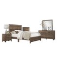 thumbnail image 3 of Topline Home Furnishings Rustic Brown 6pc Queen Bedroom Set, 3 of 5