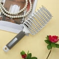 thumbnail image 3 of Professional Ribs Comb Women Wet Massage Styling Tool Hairbrush(Black), 3 of 6