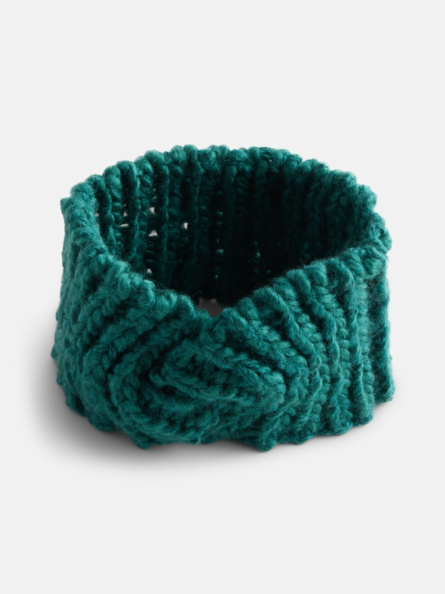 Scenario Women's Chunky Textured Headband, One Size Fits Most, Teal Shimmer