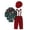Brick Red, variant on WUANDIXFA Baby Boy Christmas Outfit Long Sleeve Shirts Pants and Hat Holiday Party Cute Print Fall Winter Clothes,Green,18-24 Months