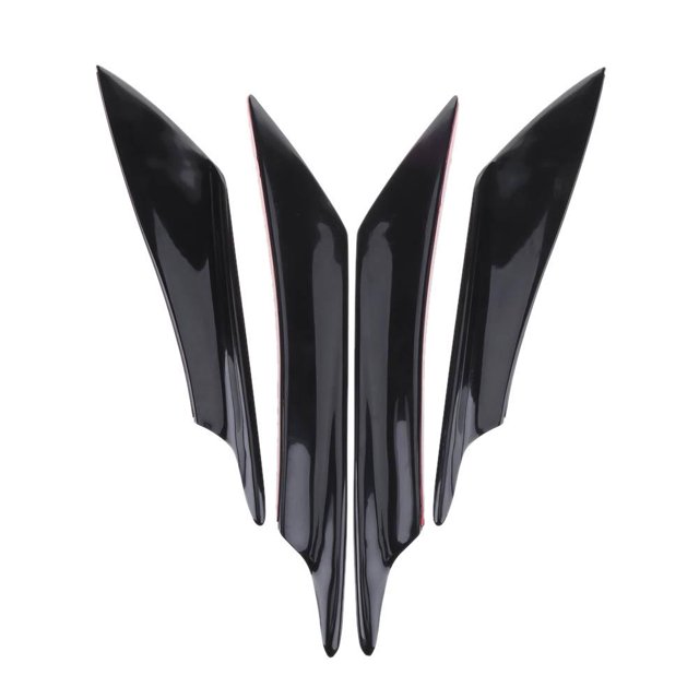Aire EVO Universal para Coche 4 Piezas Alerón Del Parachoques Delantero Deflector Aire Modificado Envolvente Delantero (negro)