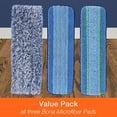 thumbnail image 2 of Bona Microfiber Pad 3-Pack Includes Dusting, Cleaning, And Deep Cleaning Pad, For Hardwood And Hard-Surface Floors, Fits Bona Family Of Mops, 2 of 3