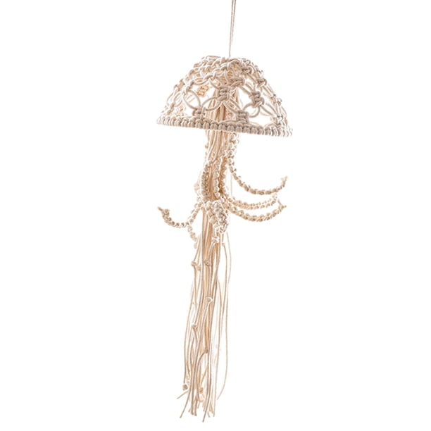 Decoración colgante con forma de medusa nórdica, colgante bohemio hecho a mano para colgar en la pared, borlas boho para apartamento de fiesta,