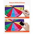 thumbnail image 4 of KFFKFF 12-inch Spinning Prize Wheel with Stand, 14-Slot Tabletop Roulette, Includes Dry Erase Surface and Markers, Multi-Colored Design, Simple Setup for Parties, Trade Shows, and Carnivals, 4 of 9