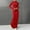 Red, variant on Womens Fashion Casual Two Piece Outfits Autumn Solid Color Blouse And Skirt Set Ladies Suits Summer Dress Women Sleeves Dress Pant Suits Women Summer plus Size Dresses for Women Formal Sequin Dress