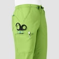 thumbnail image 5 of Wink WonderFLEX Grace - Women's Flare Leg Cargo Scrub Pant, Green Apple, 2X Petite, 5 of 7