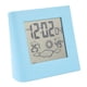 thumbnail image 3 of Reloj despertador con energía solar y doble batería, pronóstico del tiempo, temperatura y humedad, color azul., 3 of 14