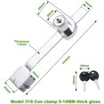 thumbnail image 2 of Sliding Glass Door Lock,drawer Display Case Showcase Security Ratchet Locks Glass Cabinet Lock With Chrome Finish, Keyed Alike (large)(2pcs, Silver), 2 of 5