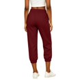 thumbnail image 6 of Womens Linen Cropped Jogger Pants Elastic Drawstring Waist Casual Summer Trousers with Pockets Lightweight Lounge Pants, 2XL, 6 of 8
