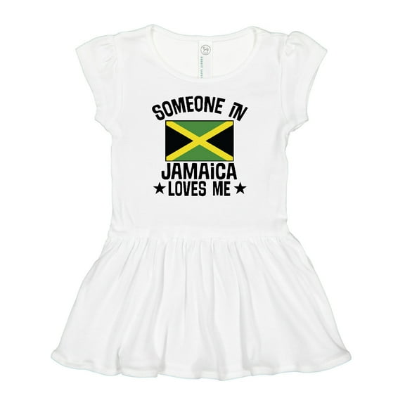 Inktastic Jamaican Vacation Someone in Jamaica Loves Me Girls Baby Dress
