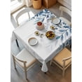 thumbnail image 6 of Blue Leaves Table Cloth, Waterproof Tablecloth for Square Tables, Summer Botanical Reusable Washable Fabric Table Cover for Restaurant Kitchen Dining Tables 60"x60" Watercolor Weeping, 6 of 9