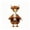 Chocolate, variant on RUINIXCW Highland Cow Porch Goose Outfit for 23 inch Cement Plastic Garden Holiday Porch Goose Statue Goose Clothes Fall Winter Plush Cow Outfit with Horn Farm Yard Patio Lawn Art Decor (No Goose)