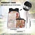 thumbnail image 3 of Yspwyqan Backpack Set for Kids, Flower Capybara Family Girls Backpack Lunchbox Set with Water Bottle Bag, 17 Inch Double Zipper Large Capacity Bookbag for High School Hiking, 3 of 7