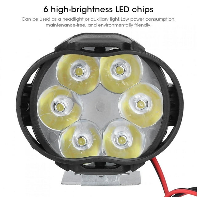 Luz de Motocicleta 2PCS 6 LED Spot Luz Antiniebla Faro de Motocicleta Faro Delantero Universal Impermeable 12V ANGGREK Otros