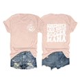 thumbnail image 1 of MesaSe Ladies‘ Solid Color  Neck Double Football Print Short Sleeve T Shirt, 1 of 5