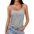 thumbnail image 3 of SAHFX Tank Tops with Built in Bra Tunic Tops Halter Tops Support Padded Tank Tops Sleeveless Tops Pleated Long Flowy Tank Tops Sports Yoga Shirts Racerback Tank Tops Summer Outfits Work Shirt Navy, 3 of 8