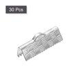 thumbnail image 3 of 30uds Cinta Extremo Engarce Abrazaderas Unique Bargains Plata Blanco 20mm Raya Textura, 3 of 7