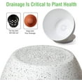 thumbnail image 6 of 12/10/9 Large Modern Plant Pots, Plastic Planters with Drainage Holes and Saucers for Indoor Outdoor Plants Flowers, White Speckles, 6 of 7