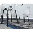 thumbnail image 4 of Dining Table Cuisine Moderne et Dining Table avec Plateau en Verre et Base en Acier Inoxydable, 4 of 6