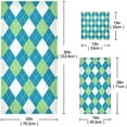 thumbnail image 2 of Coolnut 3 PCS Towel Argyle Pattern Blue Green Cotton Bath Towel Set (1 Bath Towel, 1 Hand Towel, 1 Washcloth) for Bathroom, Super Soft and Quick Dry Towels, 2 of 6