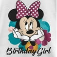 thumbnail image 2 of Girl's Minnie Mouse Birthday Girl Flowers Graphic Tee White X Small, 2 of 4