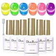 thumbnail image 1 of Set de esmaltes de uñas en gel Double Rhythm Cat Eye, 6 colores, 7,5 ml, 1 of 9