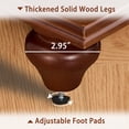thumbnail image 6 of Hommoo Mid Century Modern 2 Drawers Nightstand with Charging Station & Outlet Hole, Wood End Table Side Stroage Cabinet for Bedroom Living Room, Walnut, 6 of 6