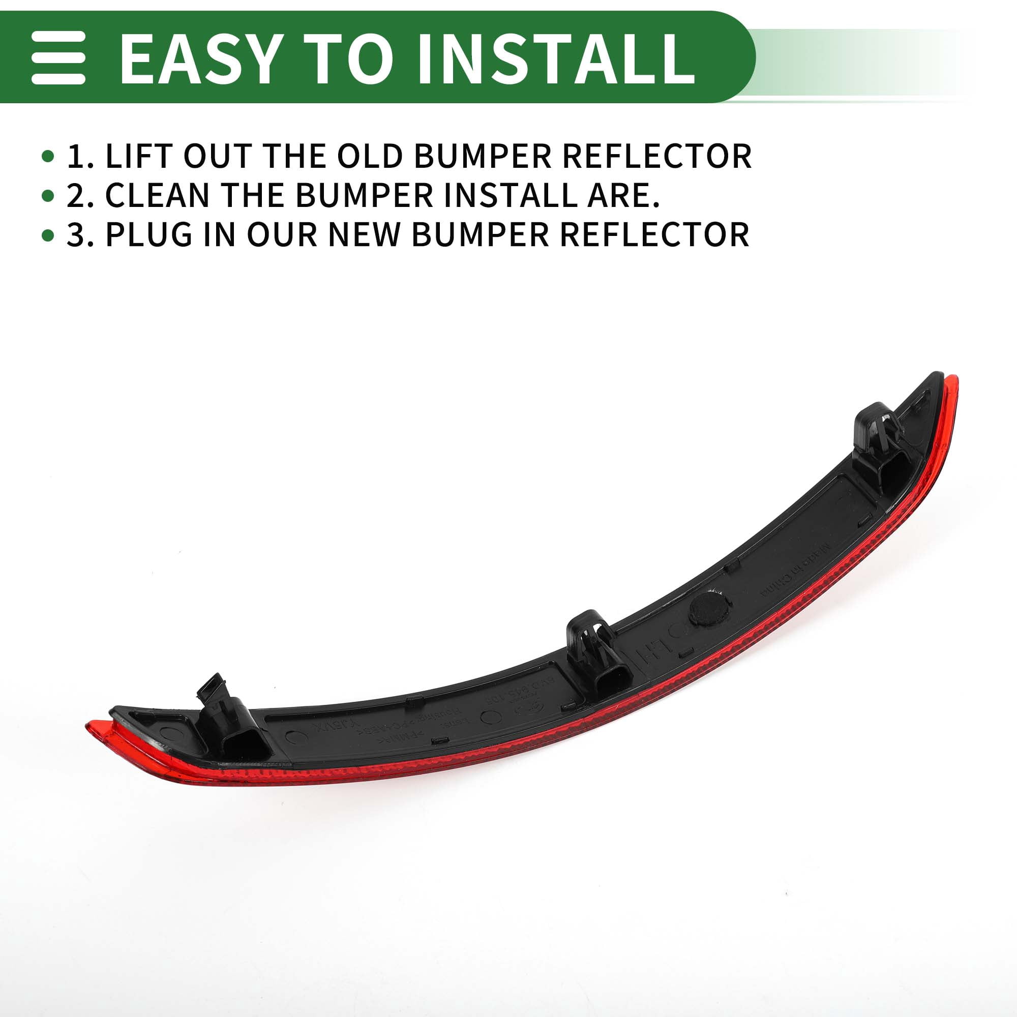 Unique Bargains Bumper Reflector Side Marker for Audi A3 2014-2016