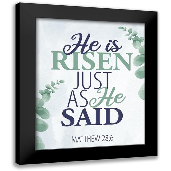 Allen, Kimberly 12x14 Black Modern Framed Museum Art Print Titled - He is Risen Watercolor