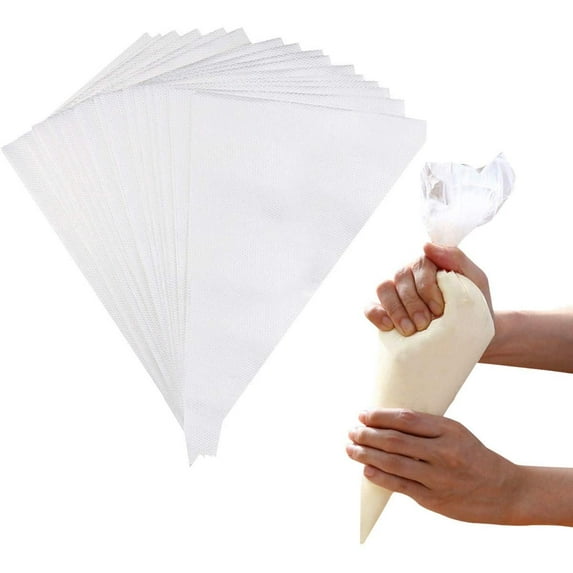 SPRING PARK 100Pcs Disposable Cream Pastry Bag Cake Icing Piping Decorating Tool Cupcake Decorating Piping Icing Bag