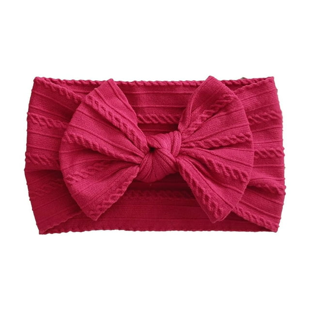 Diademas para bebés Diadema elástica de nailon con lazos para recién nacidos Diademas anchas para bebés y niñas pequeñas