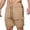 A01 Khaki, variant on Conairie Cargo Shorts For Mens Retro Stretch Relaxed Fit Twill Work Shorts Lightweight Washed Military Shorts with Drawstring L