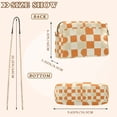 thumbnail image 4 of FORMRS Women Crossbody Purse with Chain Strap Vegan Leather Shoulder Handbag, Orange Checkered Pattern, 4 of 7