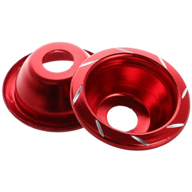 HEALEEP 2 Pcs Cadre de Fourche en Alliage d'Aluminium Rouge Protecteur de Roue avant de Moto 5.20x5.20x2.00 Po