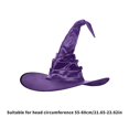 thumbnail image 3 of Halloween Wizard Costume Set Witch Hat Cape Claw Gloves Kids Adults Cosplay Party Attires Outfit Purple, 3 of 4
