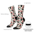 thumbnail image 4 of Hirioo Christmas Cat Pattern Adult Middle Tube Socks Breathable Sock Non-Pilling,Contrasting Color Design, 4 of 6