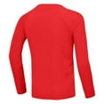 thumbnail image 2 of XUELUO Boys Shirts & Tops Kids Autumn Winter Solid Color Round Neck Long Sleeve Sports Athletic Comfortable Tops Tee Shirts Holiday Wear,Red,9-10 Years, 2 of 4