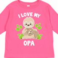 thumbnail image 4 of Inktastic Cute Sloth I Love My Opa with Green Leaves Boys or Girls Long Sleeve Toddler T-Shirt, 4 of 5