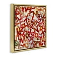 thumbnail image 4 of Stupell Industries Red Typography Collage Abstract Painting Gold Floater Framed Canvas Art Print Wall Art, 18 x 18, 4 of 10