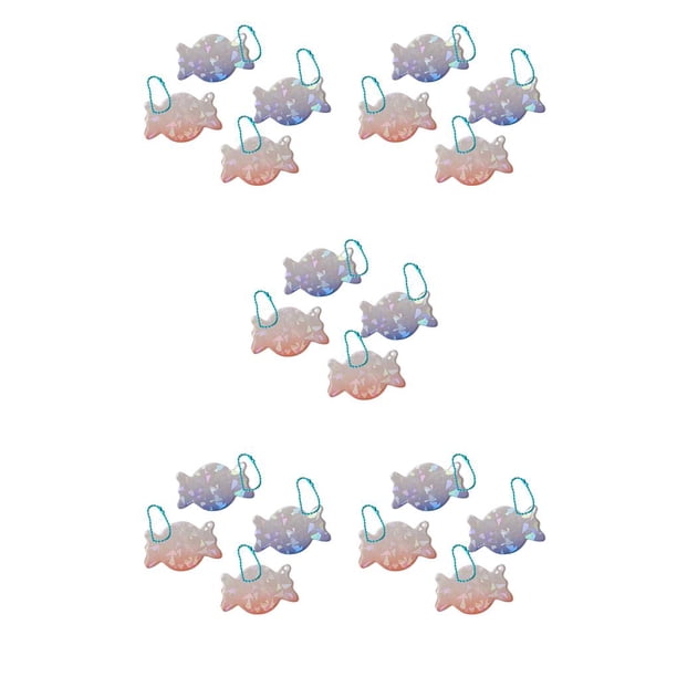 Llavero acrílico transparente Matsuzay 4 Uds brillo doble cara 5x4,1x1 cm