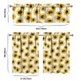thumbnail image 6 of Rustic Floral Print Curtains 36 Inch Short - 3 Panel Vintage Country Set with Bohemian Wildflowers, Rod Pocket, 6 of 6