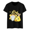 thumbnail image 4 of T Shirts for Women Summer Classic Cotton Short Sleeve Crewneck Printed Festival Casual T-Shirt Tops, 4 of 5