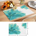 thumbnail image 6 of Turquoise Placemats Set of 4 Modern Gold Solid Tie Dye Watercolor Floral Place Mats Indoor Wipeable Table Mats Washable Cloth Dining Table Placemats for Kitchen Holiday Party Home Decor 13x19 Inch, 6 of 9
