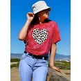 thumbnail image 2 of Colorful Heart Cheetah Print Tie Dye Crystal Women -Image by Shutterstock, Female Large, 2 of 4