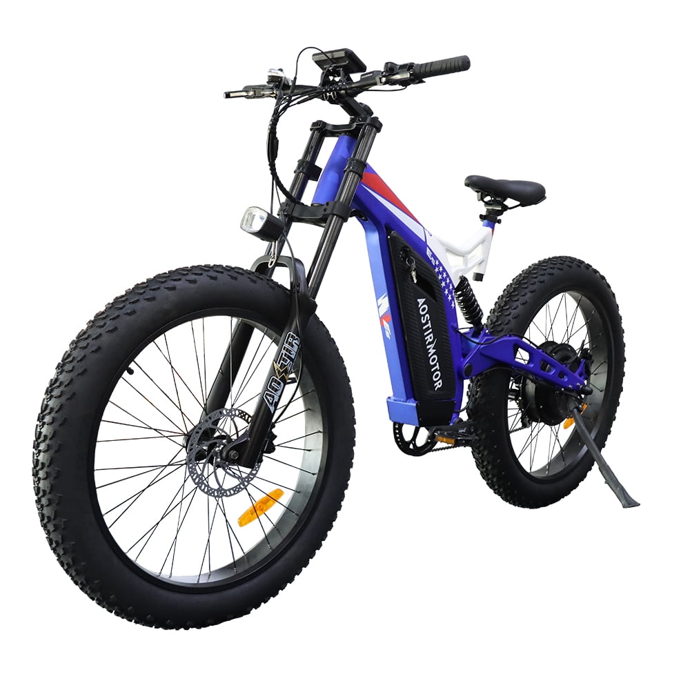 Aostirmotor Electric Bike with 1500W Motor 48V 20AH Removable Lithium Battery, 26x3 inch Tires Ebike for Adults UL2849