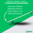 thumbnail image 2 of Essential Medical Supply 26in Aluminum Reacher Grabber with Magnetic Post and Plastic Jaw, 2 of 6