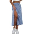 thumbnail image 1 of Sonducket Impreso larga dividida Columpio Estética Playa Vacaciones Mujer Adolescentes Primavera Verano Ropa Banquete Type7 NO7, 1 of 6