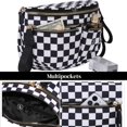 thumbnail image 4 of Checkered Crossbody Bum Bags Large Checkerboard Fanny Pack Double Zipper Purse Wallet for Travel, 4 of 6