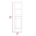 thumbnail image 4 of Grey Modern Style - Freestanding Storage - Bathroom Space - Four Shelves for Displaying, 4 of 4